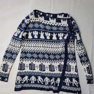 Doctor Who fair isle shawl cardigan